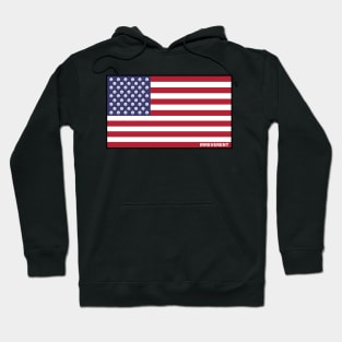 Irreverent Collection: USA Flag with smiley faces Hoodie